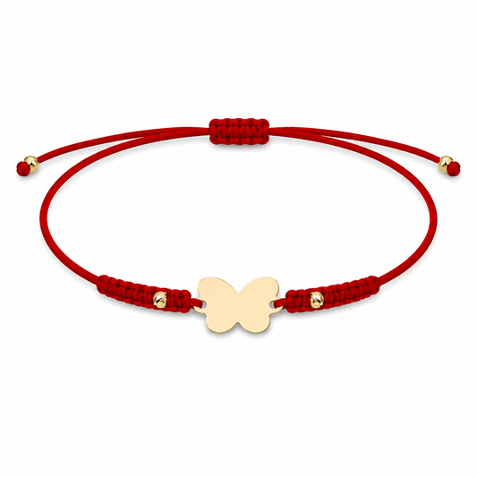 Brățară pe șnur cu fluture din Aur 14 K