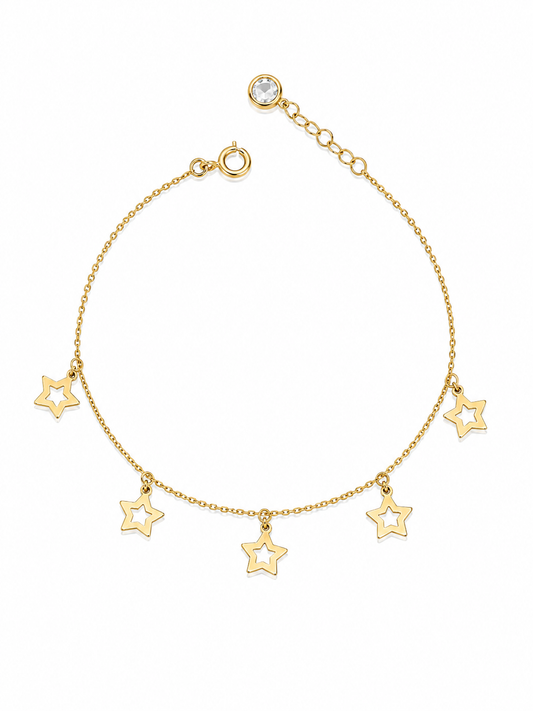Bratara cu stele din Aur 14 K