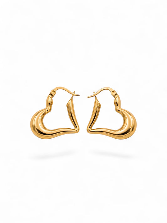 Cercei inima din aur 14 K