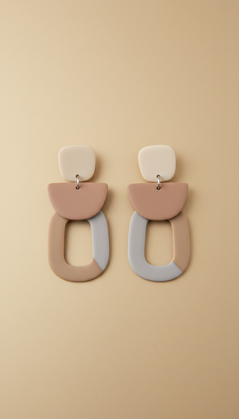 Handmade resin earrings in bold hues