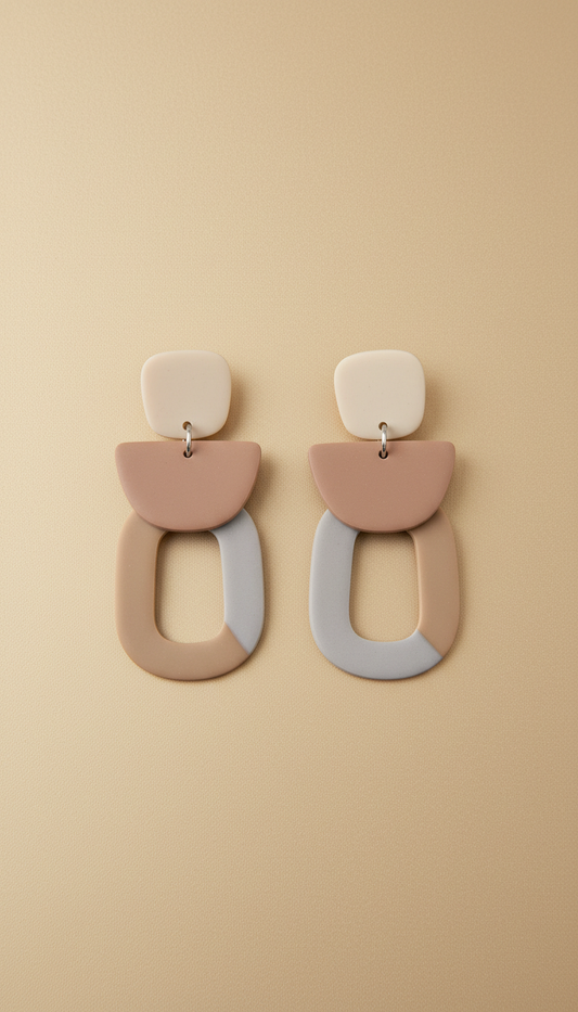 Handmade resin earrings in bold hues