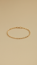 Gold chain bracelet with delicate links